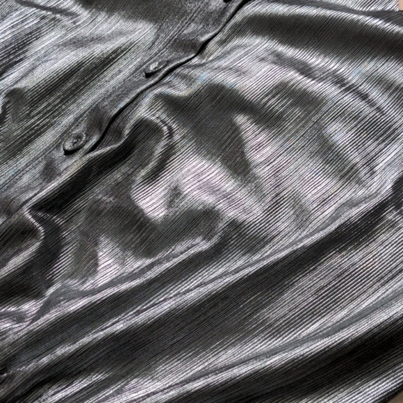 REBECCA MINKOFF ollie dress gunmetal metallic mini large - Picture 11 of 15